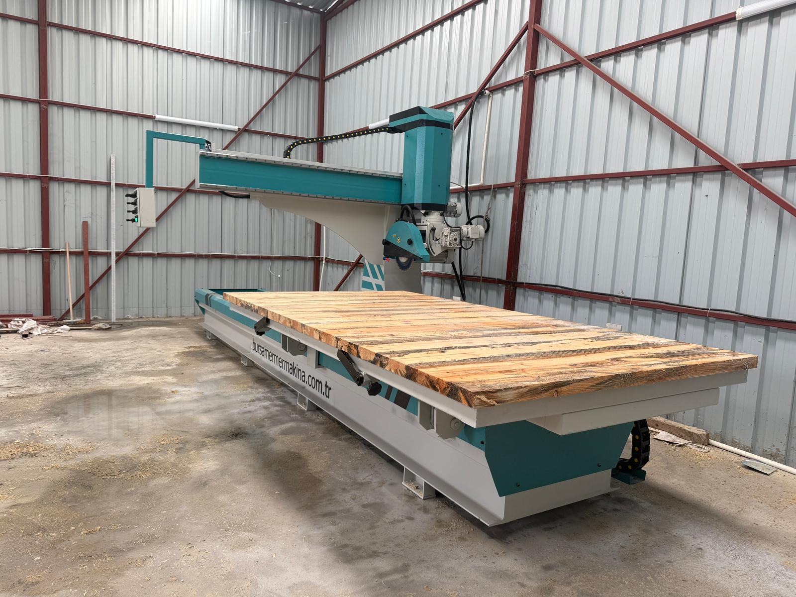 Yarı Otomatik 45-90 Dereceli Kapalı Ray Damperli Vagon Mermer & Granit Kesme Makinası - Alt Resim 1