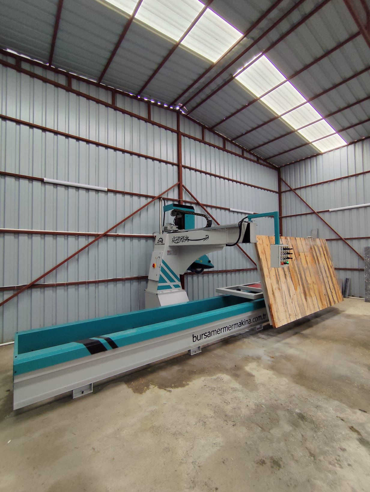 Yarı Otomatik 45-90 Dereceli Kapalı Ray Damperli Vagon Mermer & Granit Kesme Makinası - Alt Resim 2