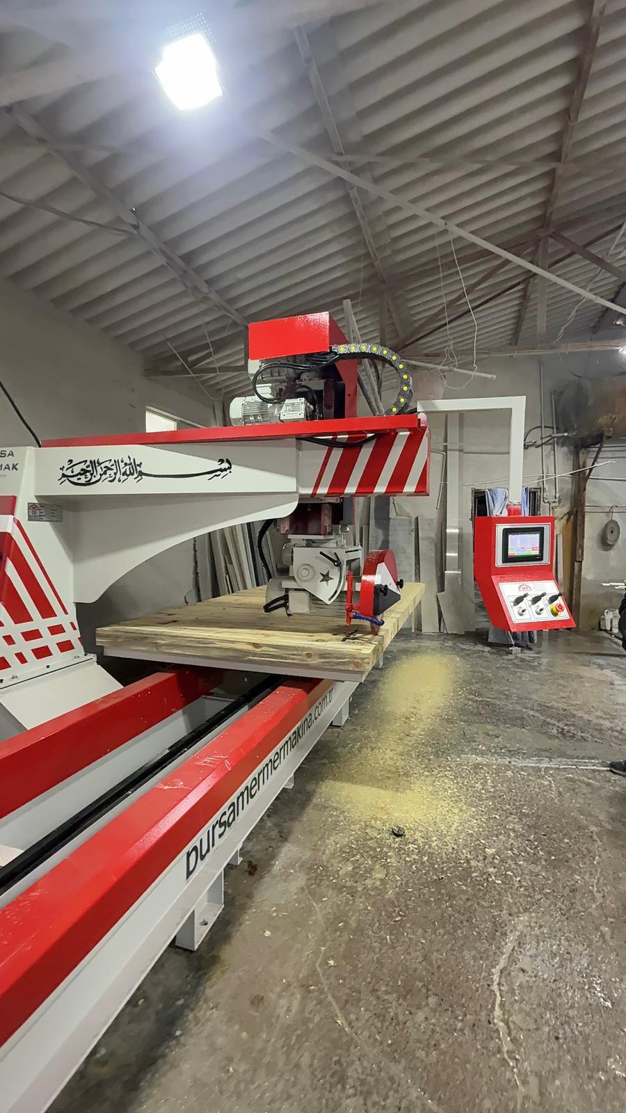 Tam Otomatik 45-90 Dereceli Kapalı Ray Mermer & Granit Kesme Makinası - Alt Resim 2